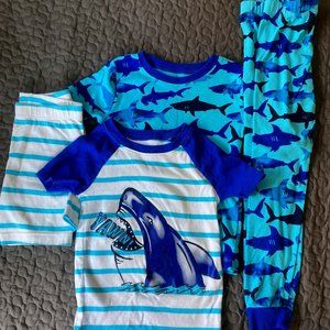 4 Piece Shark Pajama Set